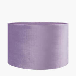 Rene 40cm Lilac Velvet Cylinder Lampshade - thumbnail 1