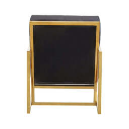 Hana Black Velvet Chair With Gold Frame - thumbnail 4