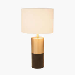 Etosha Dark Wood and Gold Metal Table Lamp - thumbnail 2