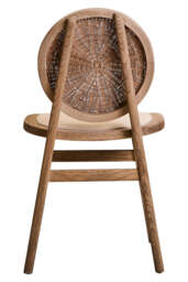 Cebu Beige Fabric and White Wash Elm Wood Dining Chair - thumbnail 6