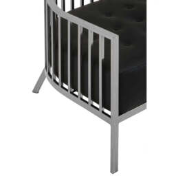 Eliza Two Seat Dome Cage Silver Sofa - thumbnail 3