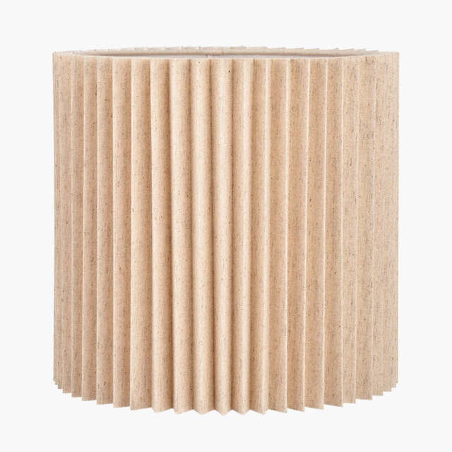 Callista 30cm Natural Linen Hard Pleat Lampshade - image 1