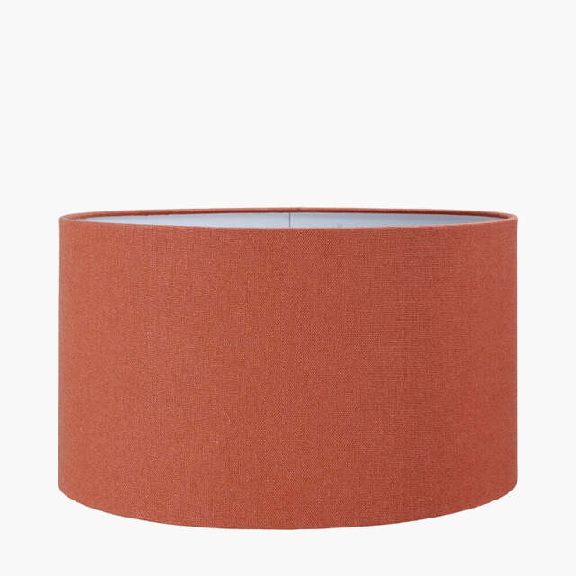 Henry 35cm Tobacco Handloom Cylinder Lampshade - image 1