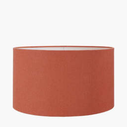 Henry 35cm Tobacco Handloom Cylinder Lampshade - thumbnail 2