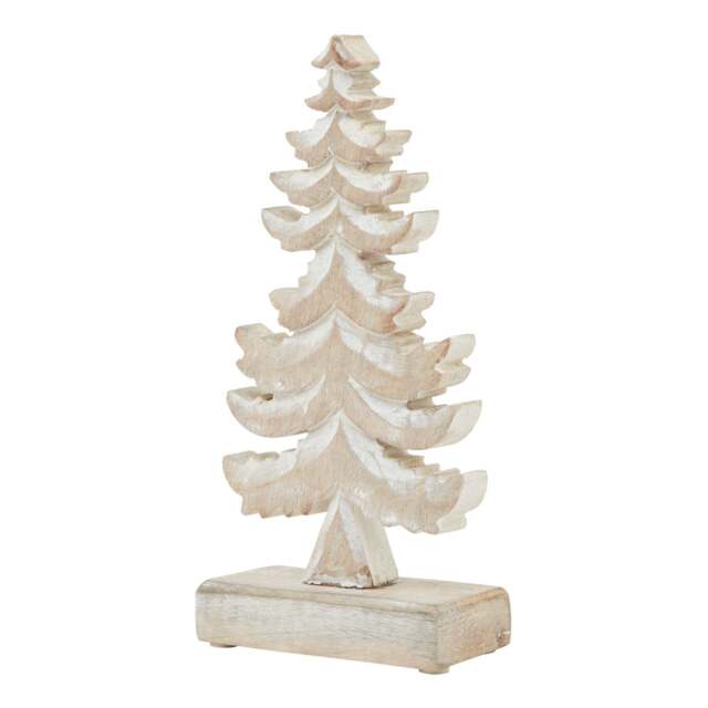 White Wash Collection Wooden Tiered Tree Decoration - image 1