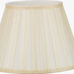 Maya 30cm Almond Silk Box Pleat Tapered Lampshade - thumbnail 4