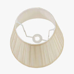 Maya 30cm Almond Silk Box Pleat Tapered Lampshade - thumbnail 3