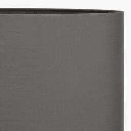 Mia 30cm Steel Grey Oval Cotton Mix Lampshade - thumbnail 4