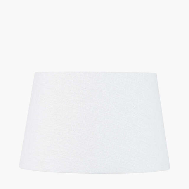 Lys 30cm White Self Lined Linen Tapered Lampshade - image 1