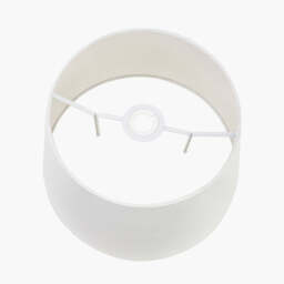 Lys 30cm White Self Lined Linen Tapered Lampshade - thumbnail 2