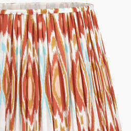 Izara 40cm Cinnamon Ikat Patterned Mushroom Pleat Tapered Lampshade - thumbnail 4
