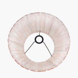 Izara 40cm Cinnamon Ikat Patterned Mushroom Pleat Tapered Lampshade - thumbnail 3