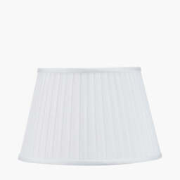 Lyndon 40cm Ivory Silk Mix Knife Pleat Tapered Lampshade - thumbnail 1