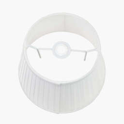 Lyndon 40cm Ivory Silk Mix Knife Pleat Tapered Lampshade - thumbnail 2