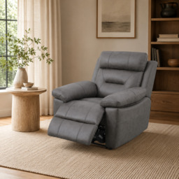 Lucca Inc Lay-Z-Boy Style Fabric Power Recliner Armchair - thumbnail 1