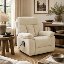 Cornwall Rise And Recline Chair With Massage And Heat Beige - Newsome - Argenta - Goodwood Style - thumbnail 1
