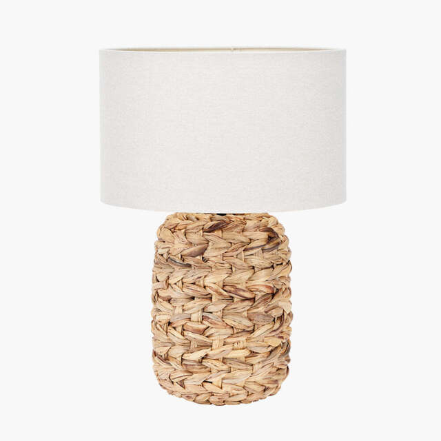 Zadi Natural Plaited Tall Water Hyacinth Table Lamp - image 1