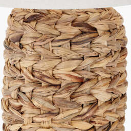 Zadi Natural Plaited Tall Water Hyacinth Table Lamp - thumbnail 4