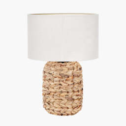 Zadi Natural Plaited Tall Water Hyacinth Table Lamp - thumbnail 2