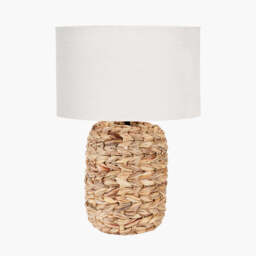 Zadi Natural Plaited Tall Water Hyacinth Table Lamp - thumbnail 3