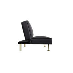 BURLINGTON SOFA BED BLACK VELVET / BRUSHED GOLD - thumbnail 4