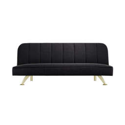 BURLINGTON SOFA BED BLACK VELVET / BRUSHED GOLD - thumbnail 6