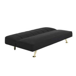 BURLINGTON SOFA BED BLACK VELVET / BRUSHED GOLD - thumbnail 5