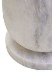 Zoro White Marble Stool And Side Table - thumbnail 5