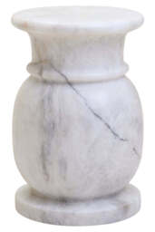 Zoro White Marble Stool And Side Table - thumbnail 2