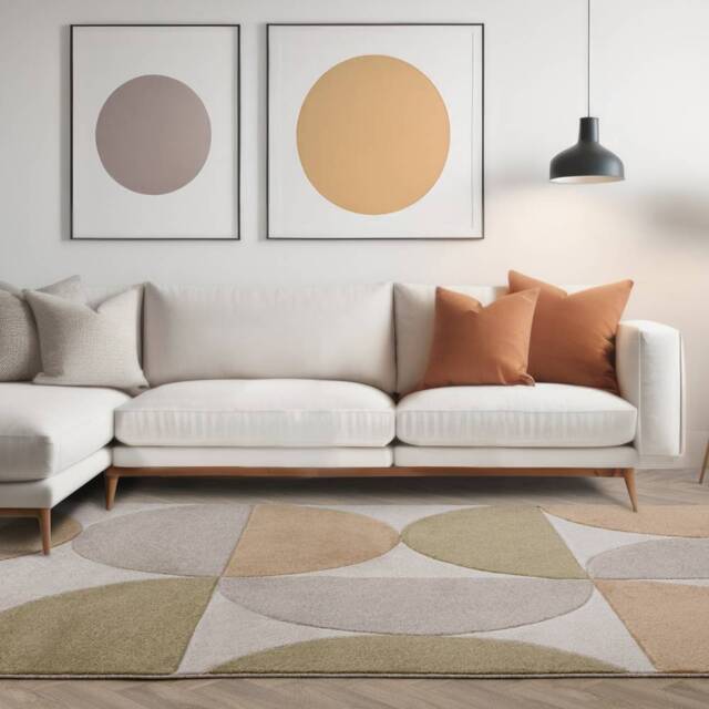 Sketch 200x290cm SK15 Curve Ochre Rug - image 1