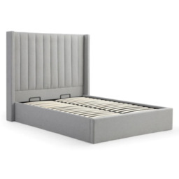 Neptune Grey Faux Wool Super King Emerson Ottoman Bed - thumbnail 1