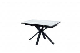 Amari Small Extending Table White Ceramic Marble - thumbnail 2