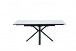 Amari Small Extending Table White Ceramic Marble - thumbnail 3