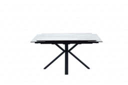 Amari Small Extending Table White Ceramic Marble - thumbnail 6