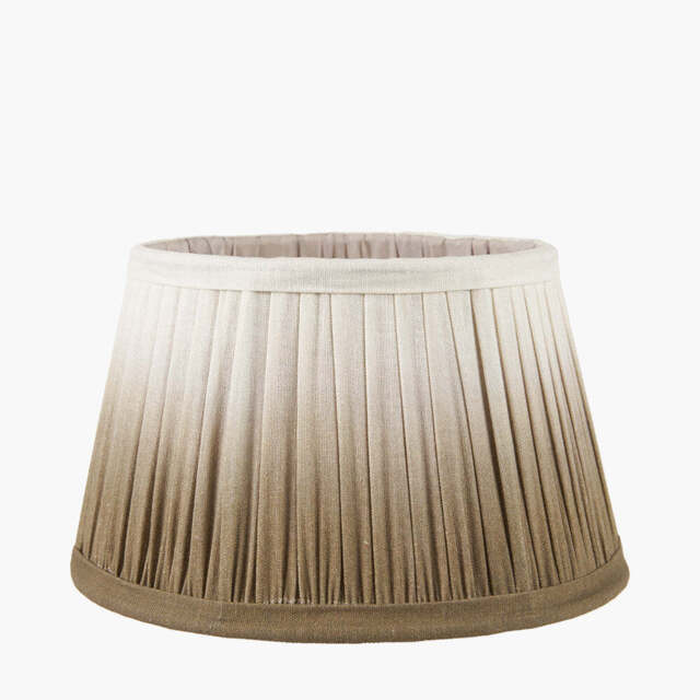 Scallop 25cm Taupe Ombre Soft Pleated Tapered Lampshade - image 1