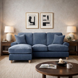 Left Hand Chaise Sofa Manhattan Navy The Great Sofa Company - Victoria - Bromfield - Lola - Alfie - Mari - Longfellow - Duresta Style - thumbnail 1