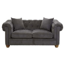 Spencer 2 Seat Grey Fabric Sofa - thumbnail 4