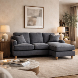 Right Hand Chaise Sofa Manhattan Charcoal The Great Sofa Company - Piper - Vienna - Arthur - Emeline - Swift - Morris
