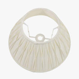 Garbo 40cm Cream Silk Mix Pinch Pleat Tapered Lampshade - thumbnail 3
