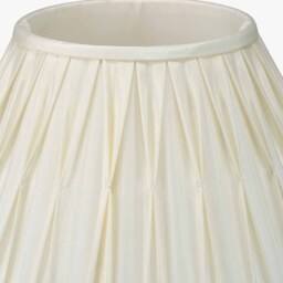 Garbo 40cm Cream Silk Mix Pinch Pleat Tapered Lampshade - thumbnail 4