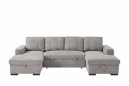 Como U Shape Sofabed With Ottoman Storage Grey Morgan - Malvern - Somerford - Calix - Euphoria - Plush Style - thumbnail 2