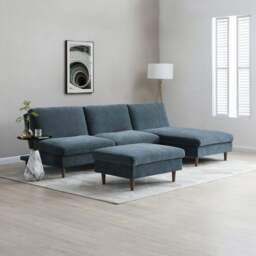 Eryx Navy Chenille Scott Chaise Sofa Bed - thumbnail 6