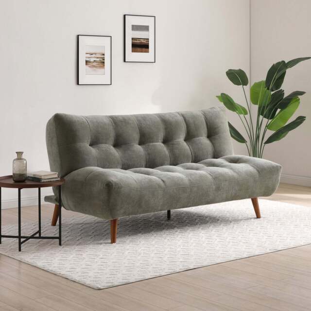 Venus Washed Olive Chenille Lux Sofa Bed - image 1