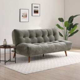 Venus Washed Olive Chenille Lux Sofa Bed - thumbnail 2