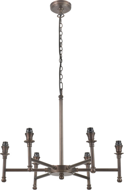 Piero Antique Bronze Metal 6 Arm Pendant