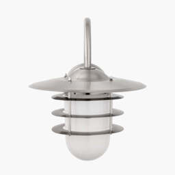 Centauri Brushed Steel Metal and Opaque Glass Wall Light - thumbnail 3