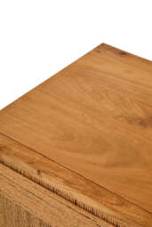 Teora Mango Wood Paper Rope Detail Four Door Sideboard - thumbnail 6