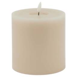 Luxe Collection Melt Effect 5x5 Taupe LED Wax Candle - thumbnail 1