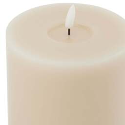 Luxe Collection Melt Effect 5x5 Taupe LED Wax Candle - thumbnail 2