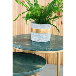 Mandoli Nest Of 3 Green Marble Tables - thumbnail 6